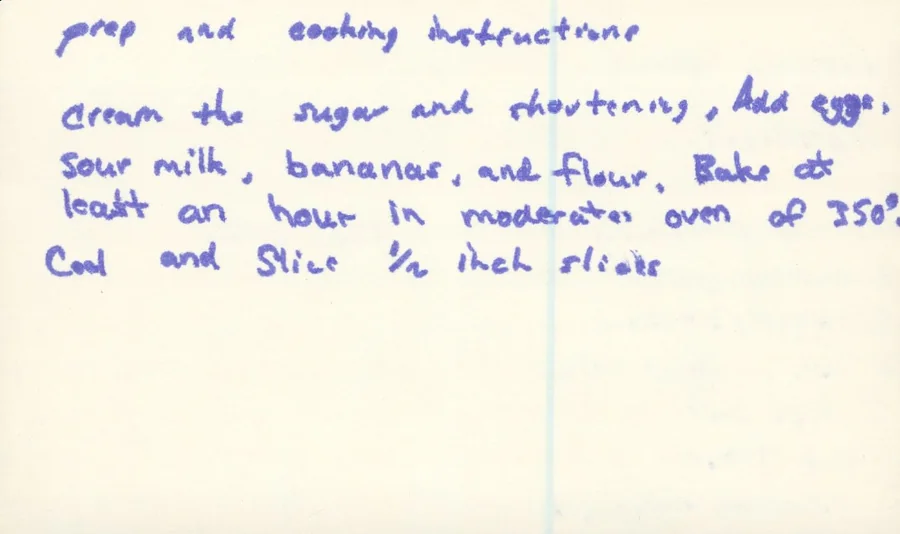 Scanned recipe card, page 2