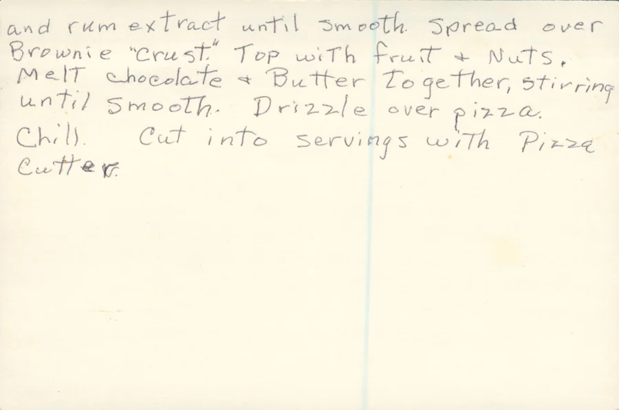 Scanned recipe card, page 2