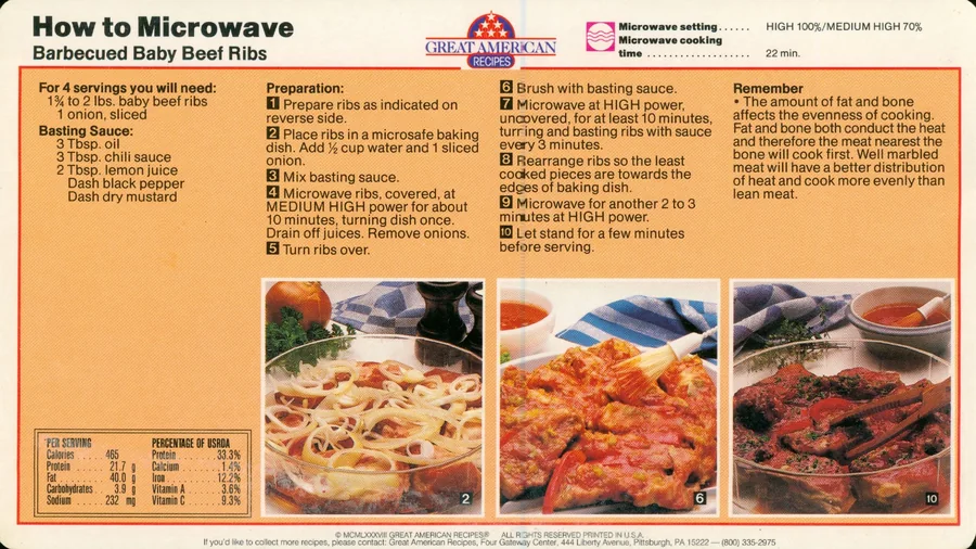 Scanned recipe card, page 2