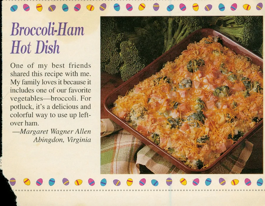Scanned recipe card, page 1