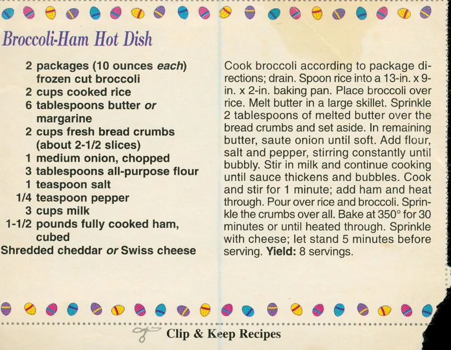 Scanned recipe card, page 2