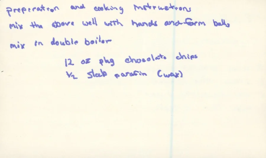 Scanned recipe card, page 2