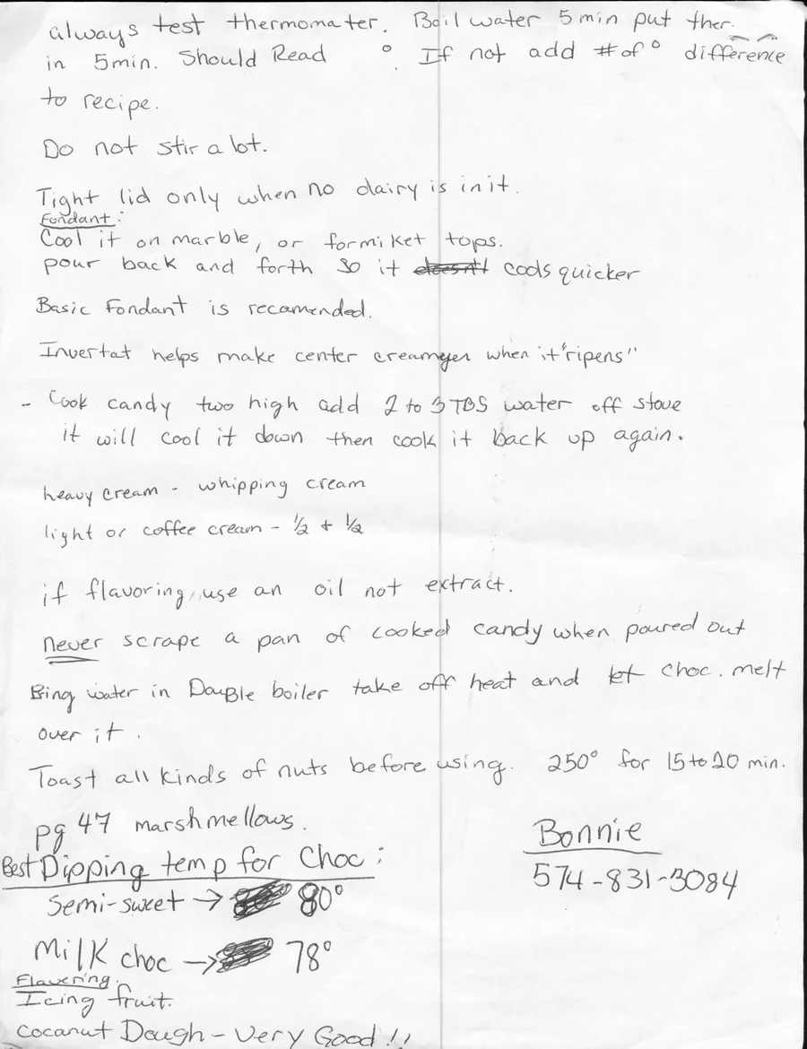 Scanned recipe card, page 5