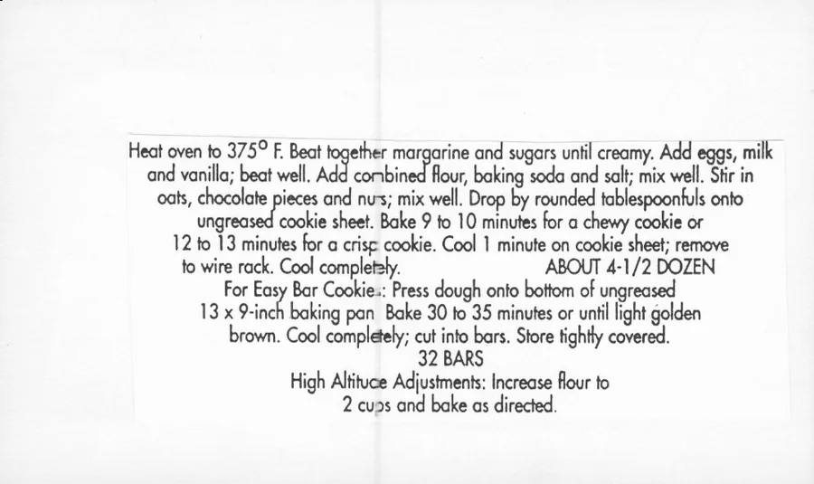 Scanned recipe card, page 2