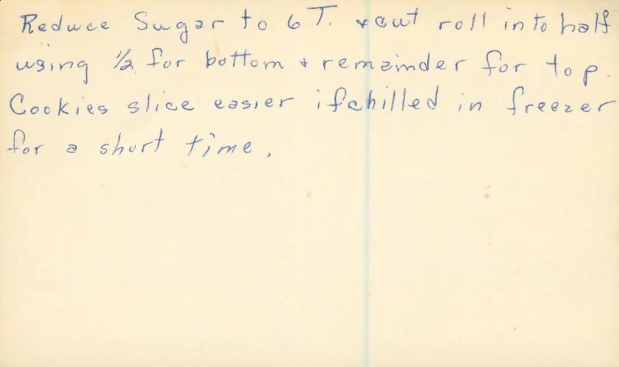Scanned recipe card, page 2