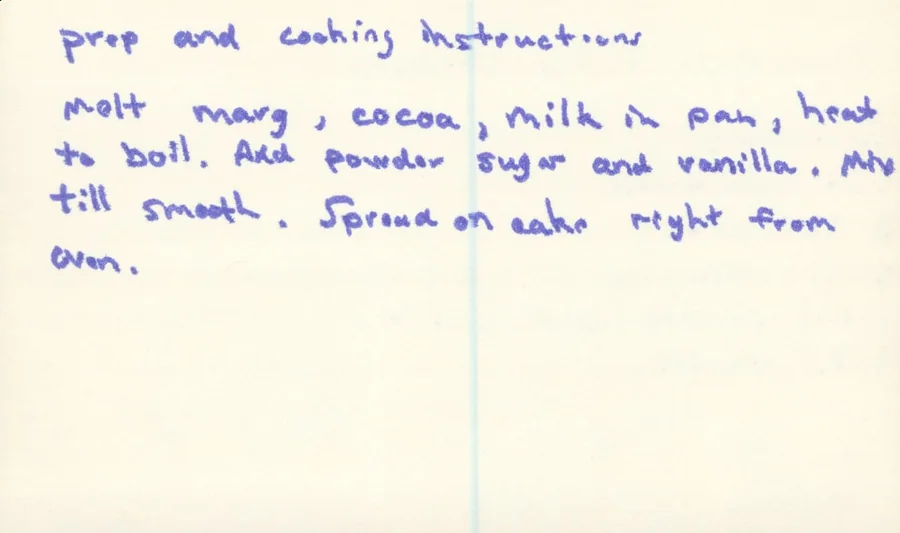 Scanned recipe card, page 2