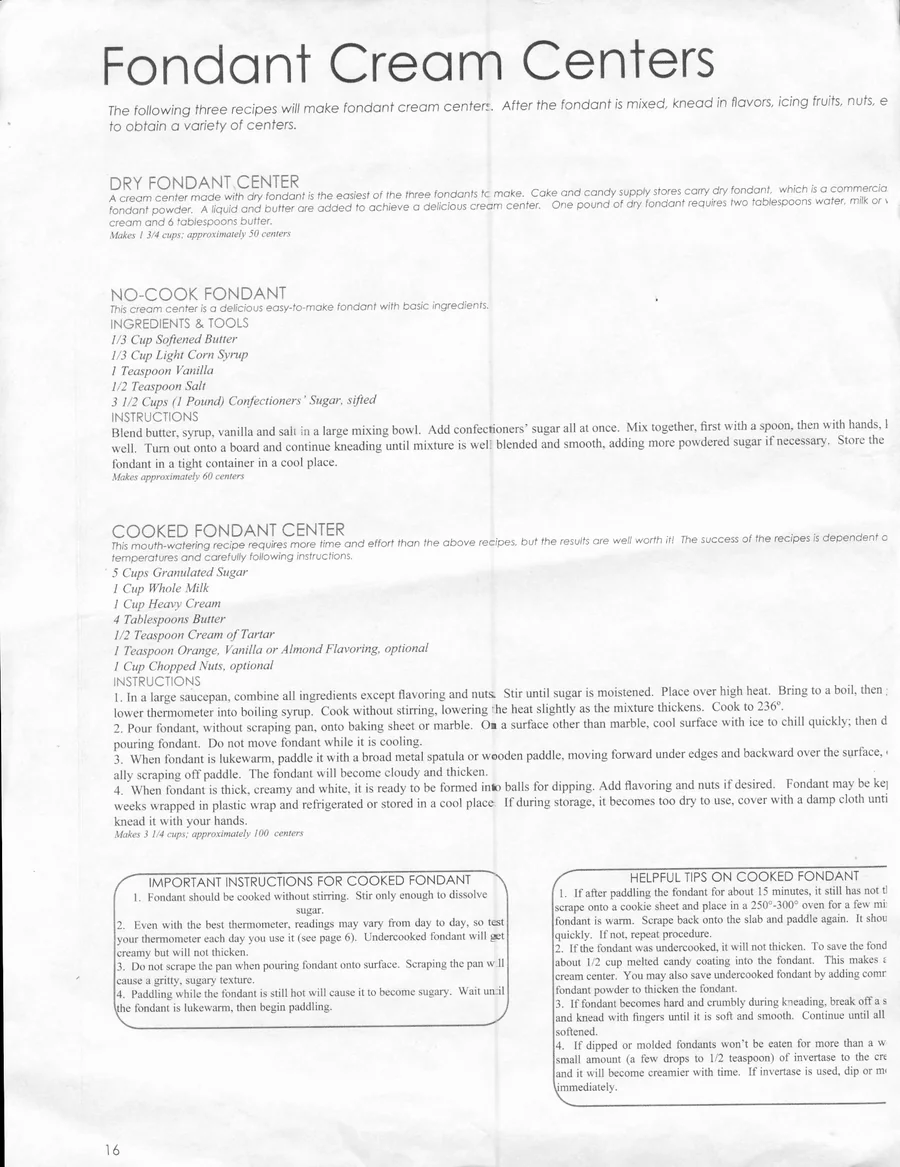 Scanned recipe card, page 1