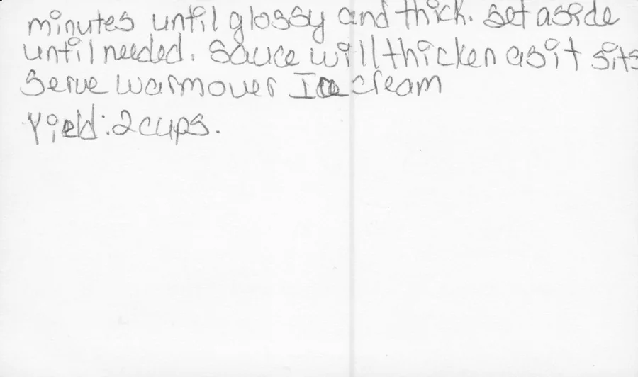 Scanned recipe card, page 2