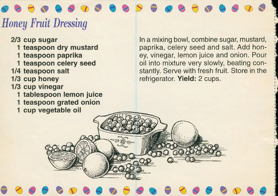 Scanned recipe card, page 2