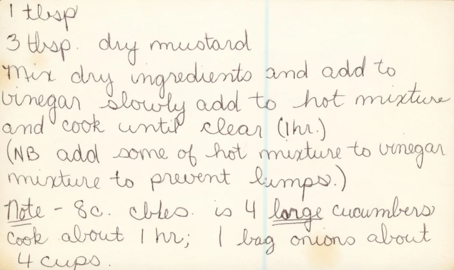 Scanned recipe card, page 2