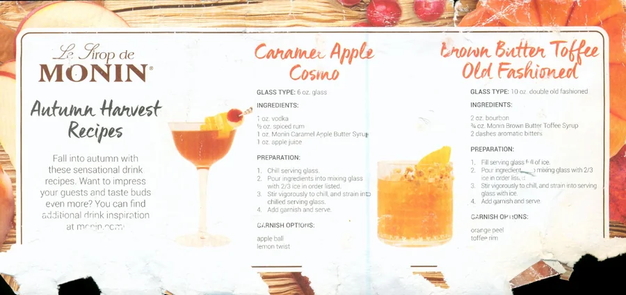 Scanned recipe card, page 1