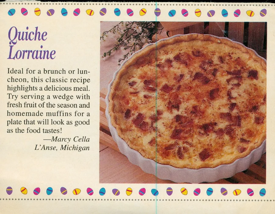 Scanned recipe card, page 1