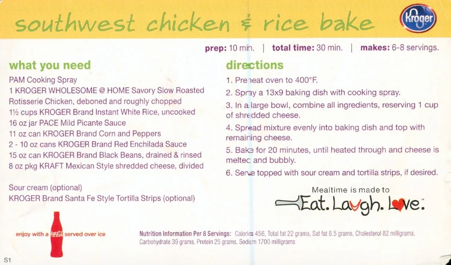 Scanned recipe card, page 2