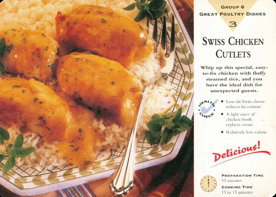 Scanned recipe card, page 1
