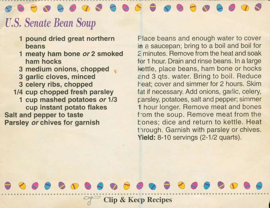 Scanned recipe card, page 2