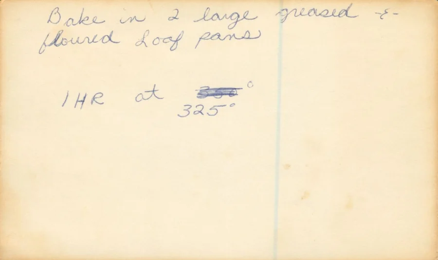 Scanned recipe card, page 2
