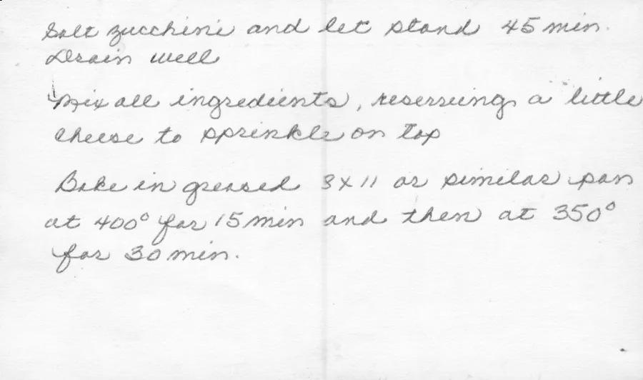 Scanned recipe card, page 2